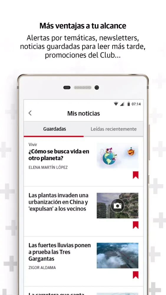 Capturas de tela do HOY