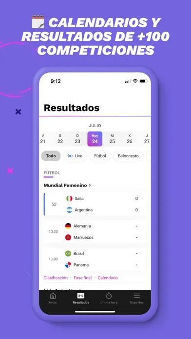 Tangkapan layar Relevo: todo el deporte