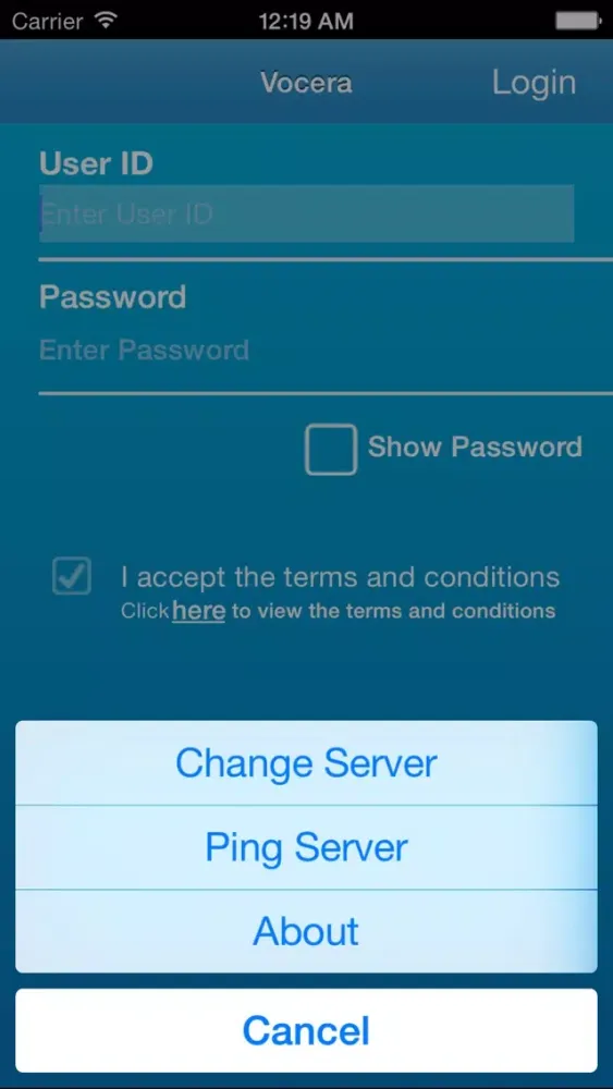 Capturas de pantalla de Vocera Alarm Management