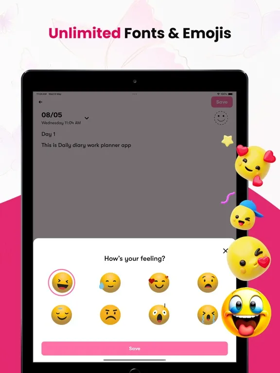 Daily Diary Work Planner iPad  Screenshots