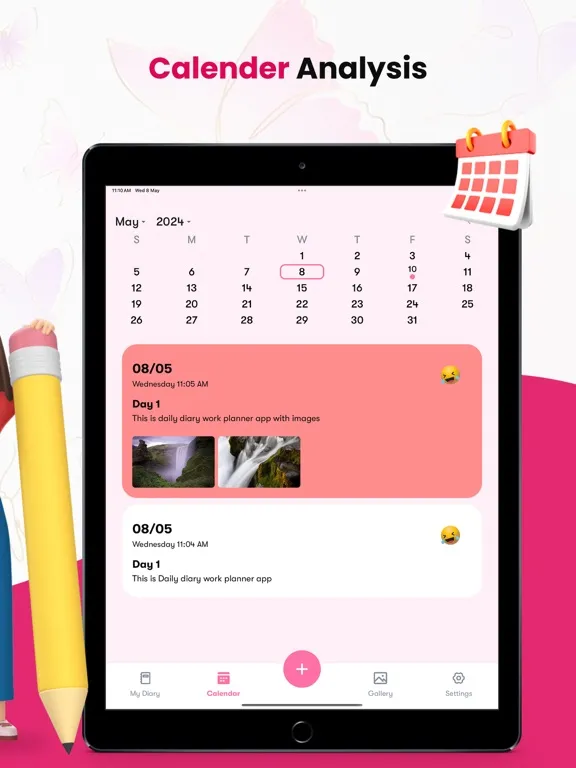 Daily Diary Work Planner iPad  Screenshots