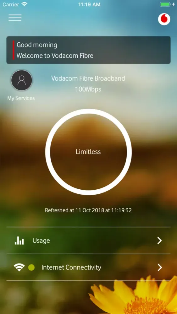 Capturas de pantalla de My Vodacom Fibre