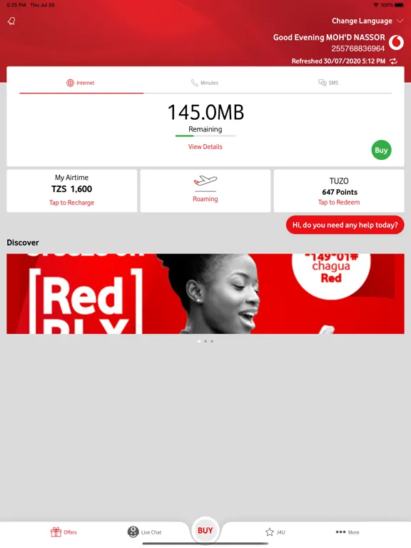 My Vodacom Tanzania iPad  سکرین شاٹس