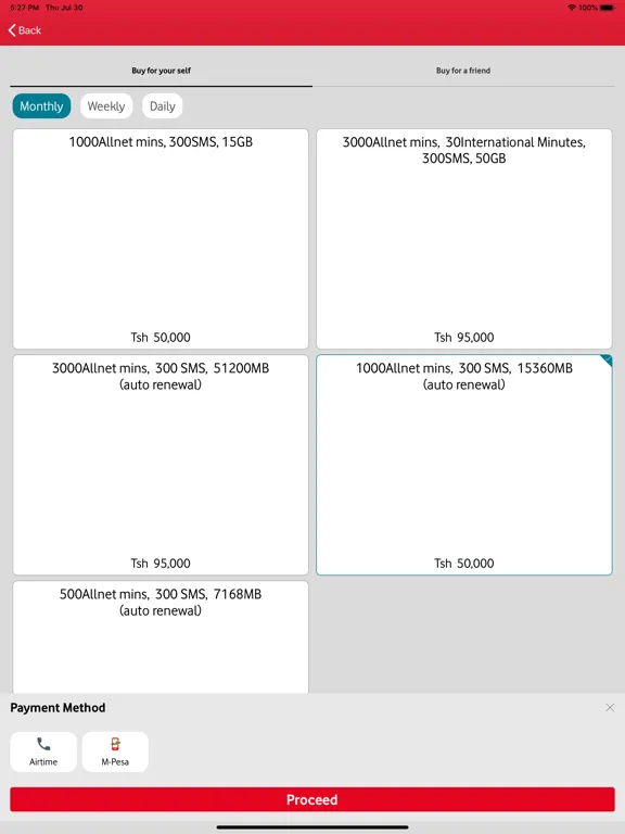 My Vodacom Tanzania iPad  سکرین شاٹس