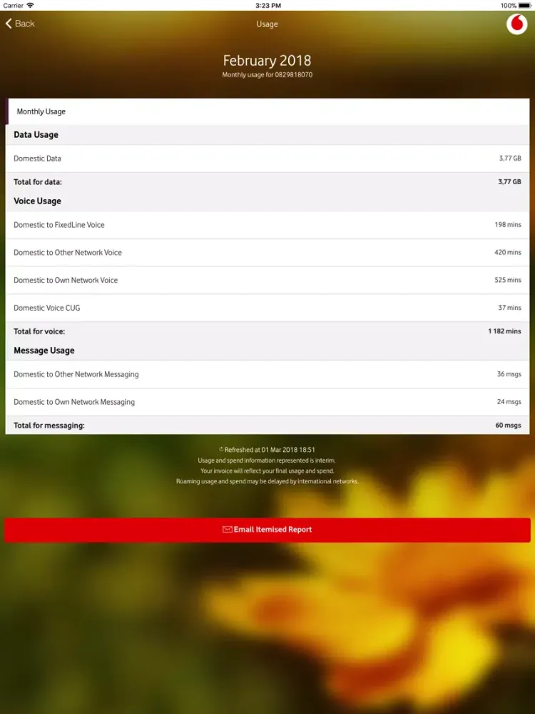 Capturas de pantalla de Vodacom Spend Manager iPad 