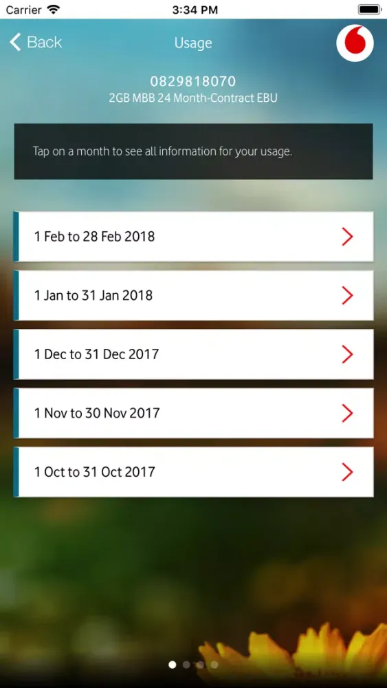Capturas de pantalla de Vodacom Spend Manager