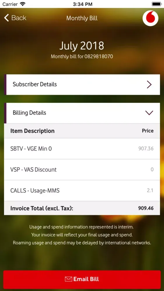 Capturas de pantalla de Vodacom Spend Manager