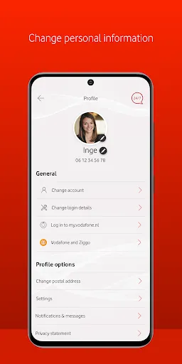 Capturas de tela do My Vodafone