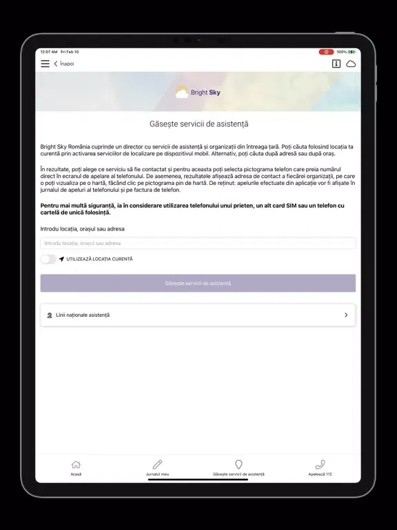 Bright Sky RO iPad  स्क्रीनशॉट