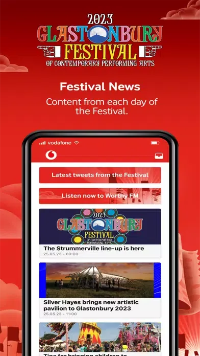 Captures d'écran de Official Glastonbury App 2023