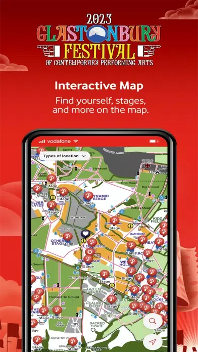 Captures d'écran de Official Glastonbury App 2023