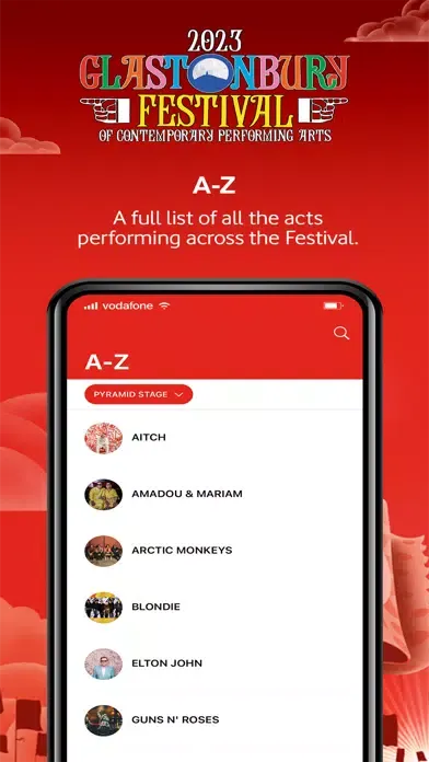 Captures d'écran de Official Glastonbury App 2023