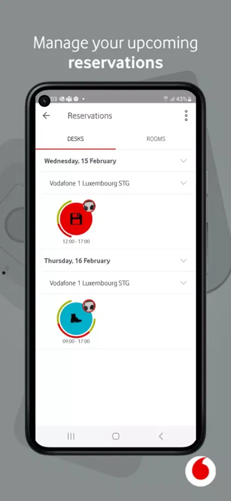 Tangkapan layar Vodafone Office Spaces