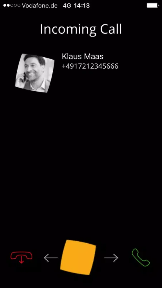 Tangkapan layar Vodafone Secure Call