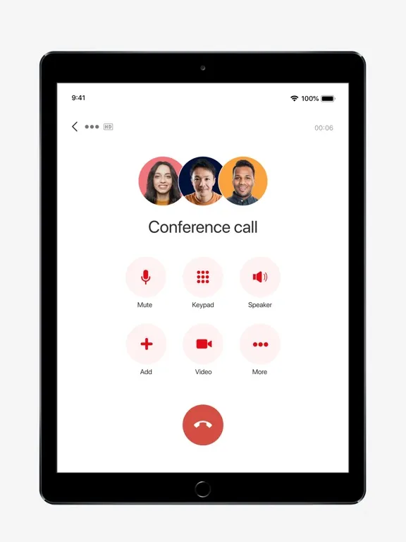 Zrzuty ekranu Vodafone UC with RingCentral iPad 