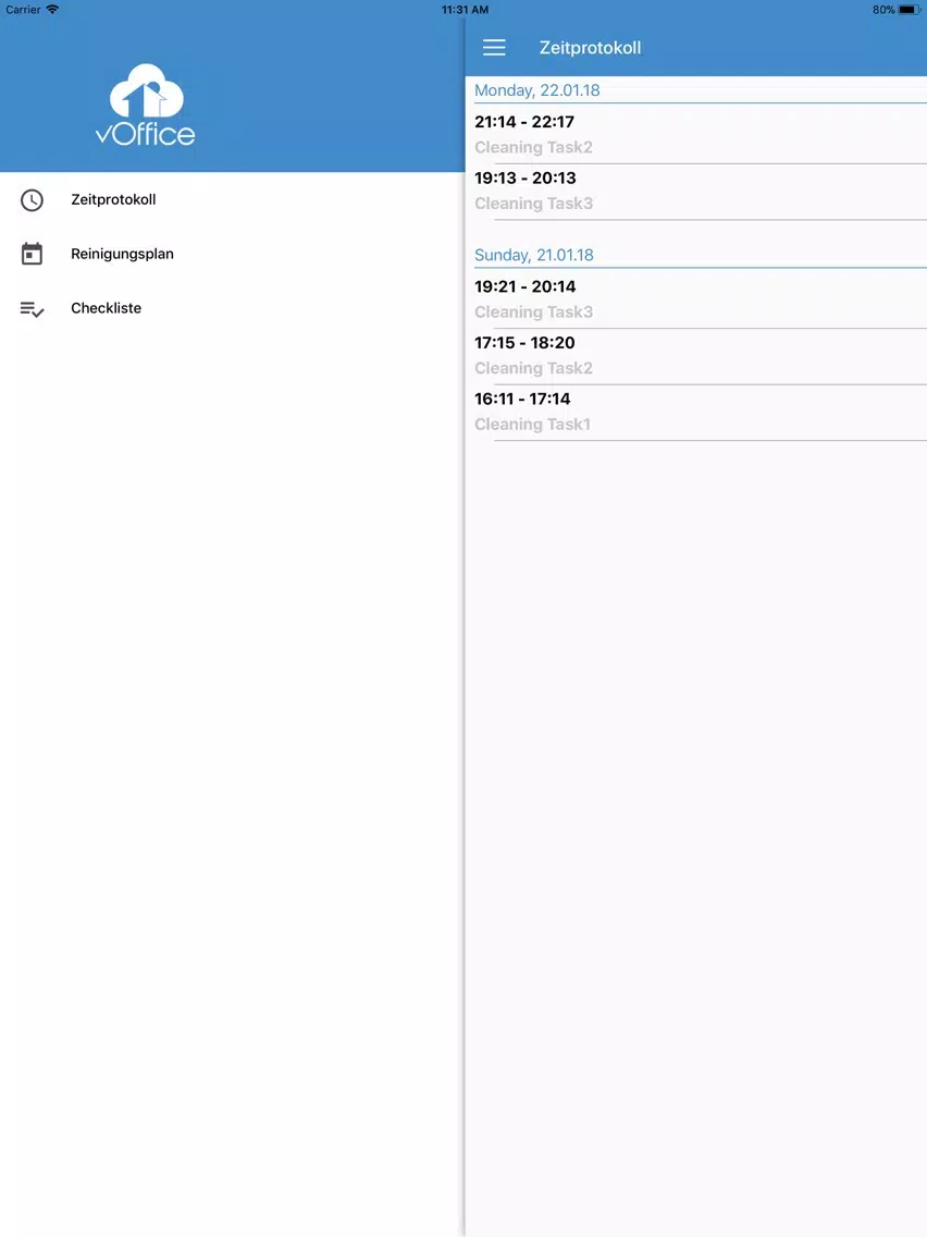vOffice vor Ort iPad  Screenshots