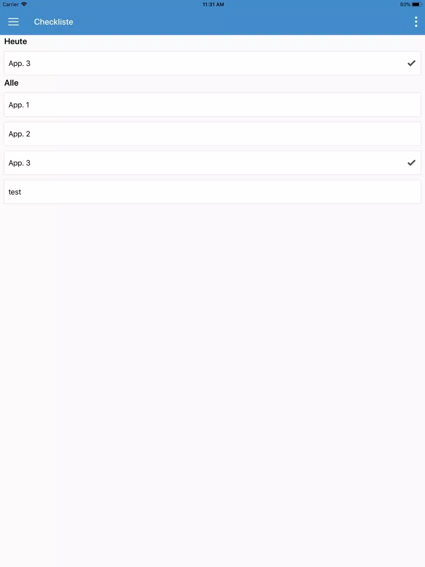 vOffice vor Ort iPad  Screenshots