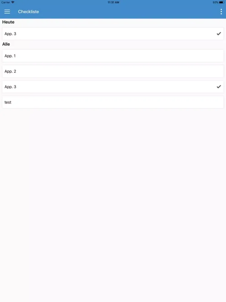 vOffice vor Ort iPad  スクリーンショット