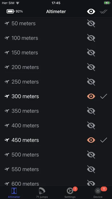 Captures d'écran de VOG-Altimeter
