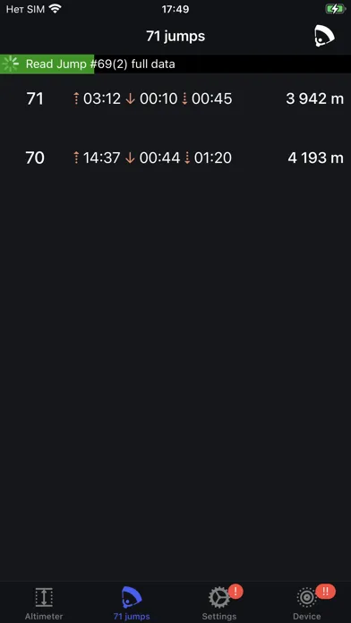 Captures d'écran de VOG-Altimeter