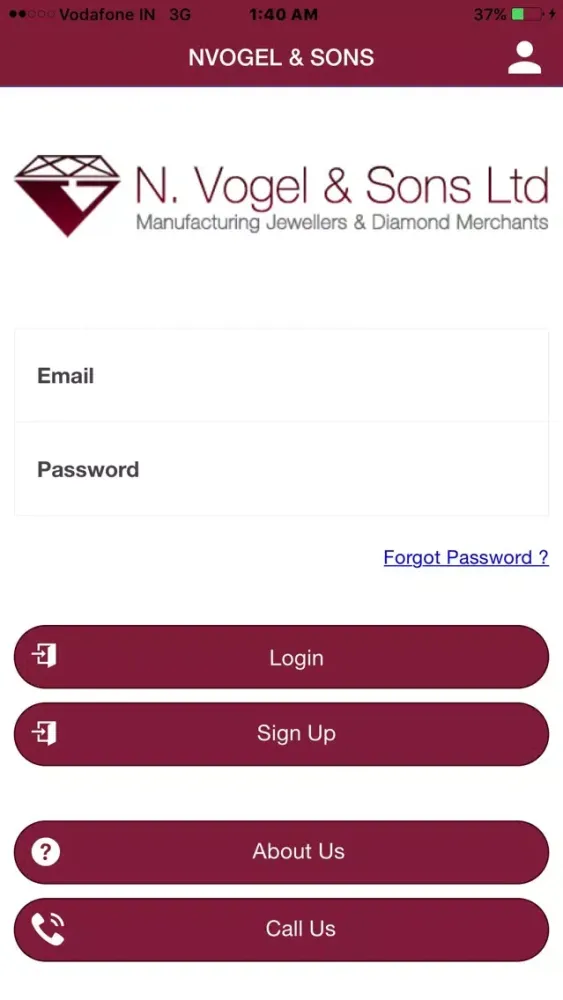 Ảnh chụp màn hình của N Vogel Enquiry App