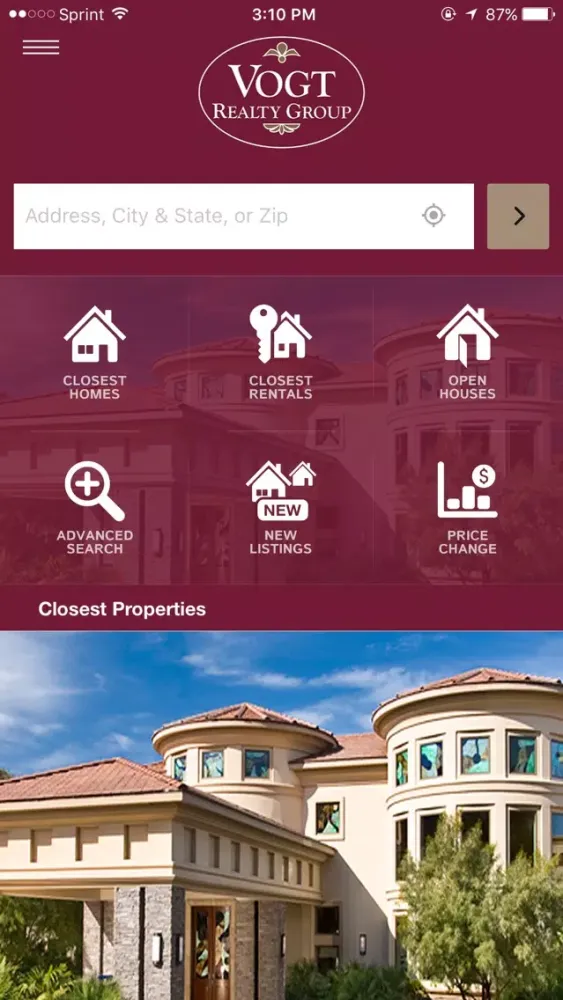Capturas de pantalla de Vogt Realty Group Home Search