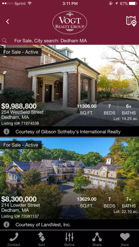Capturas de pantalla de Vogt Realty Group Home Search