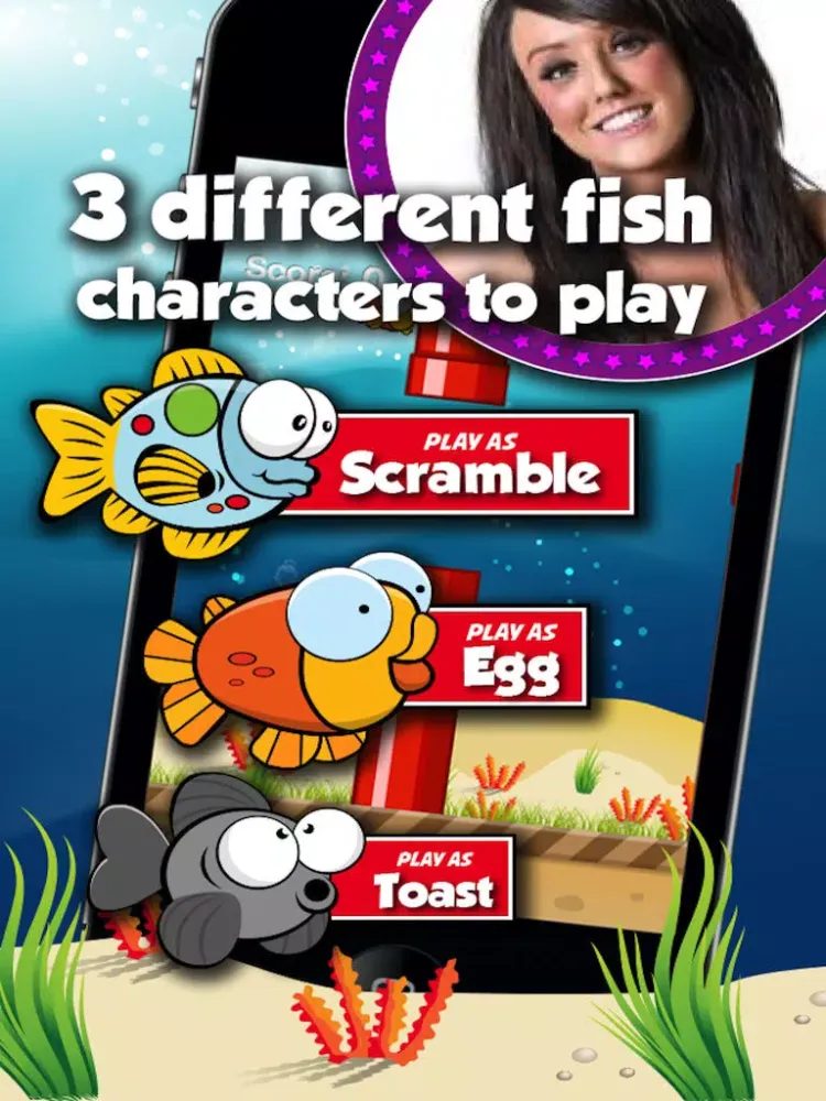 Ảnh chụp màn hình của Charlotte's Flappy Fish iPad 