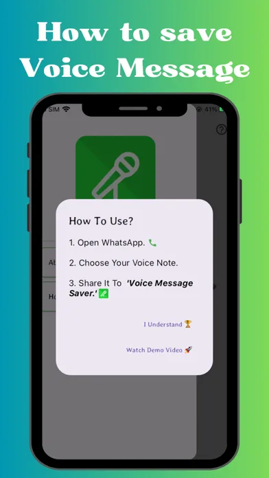 Tangkapan skrin Voice Message Saver