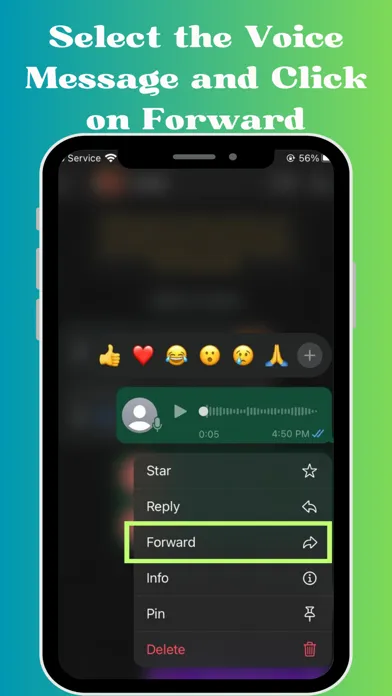 Tangkapan skrin Voice Message Saver