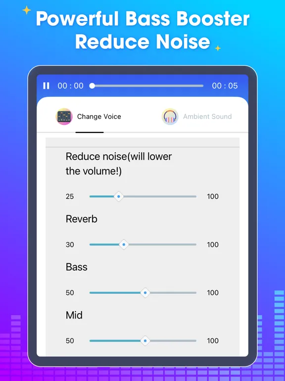 Ảnh chụp màn hình của Voice Changer Ai: Sound Effect iPad 
