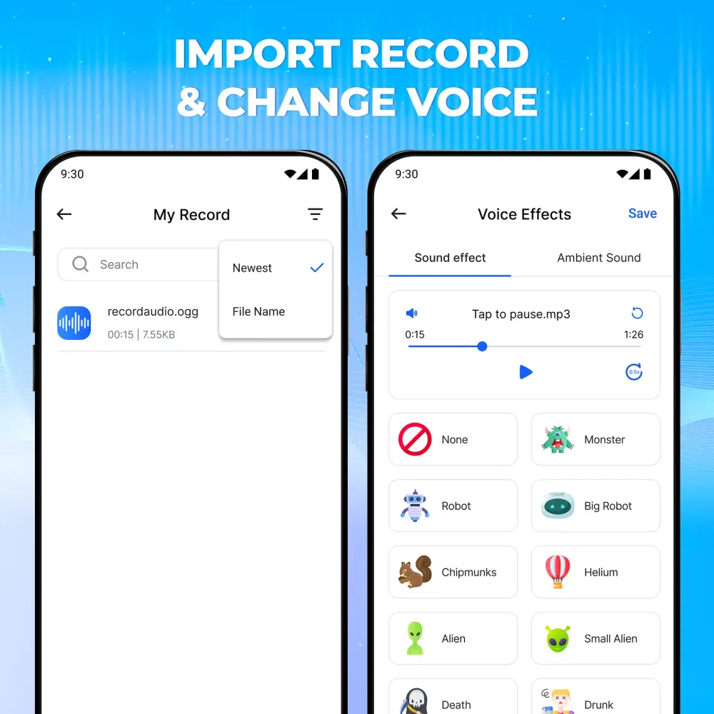 Voice Changer Sound Effects Ekran Görüntüleri