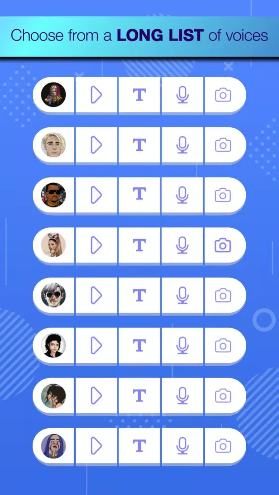 Capturas de pantalla de Voice Changer Famous Celebrity