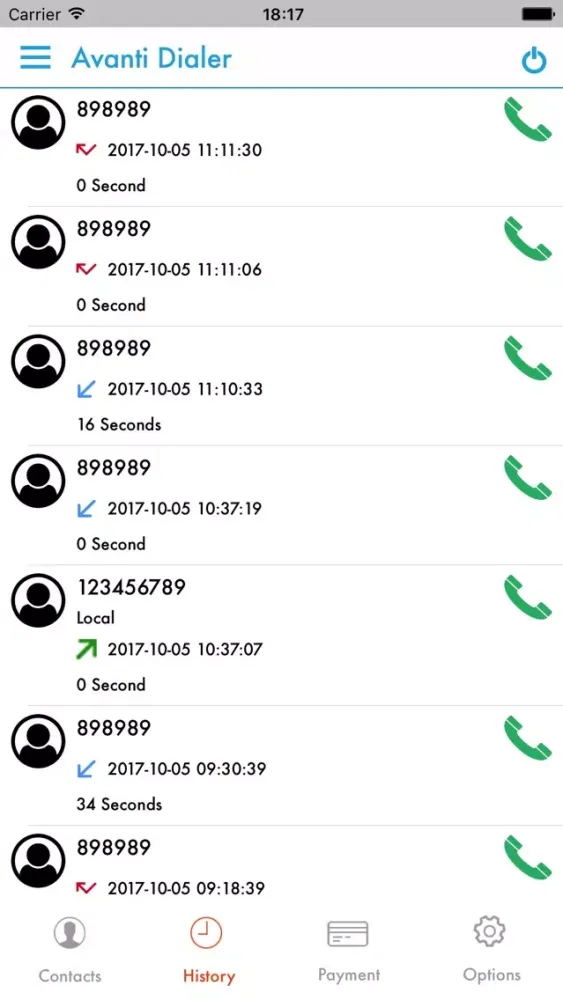 Avanti Dialer سکرین شاٹس