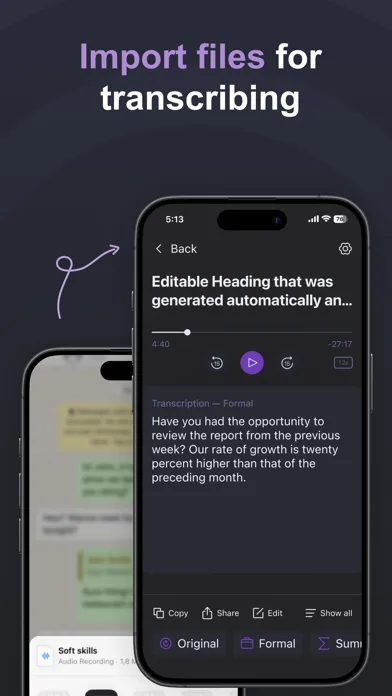 SpeakApp AI: Voice Notes Screenshots