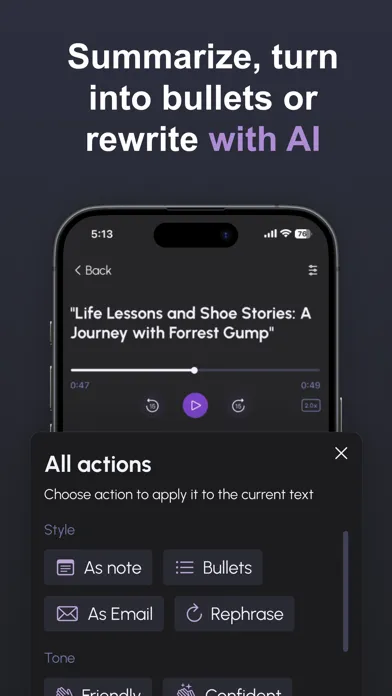 SpeakApp AI: Voice Notes Screenshots