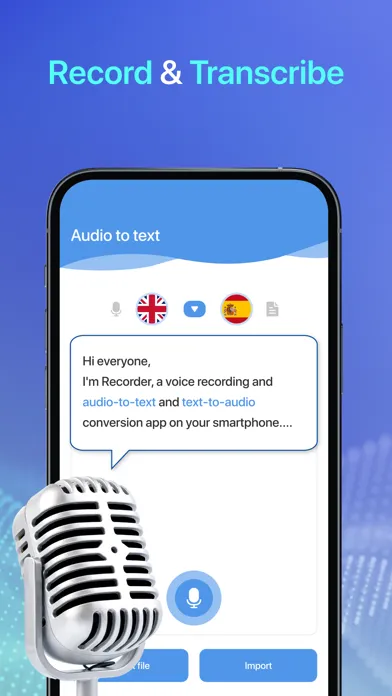 Voice Recorder: Audio to Text سکرین شاٹس