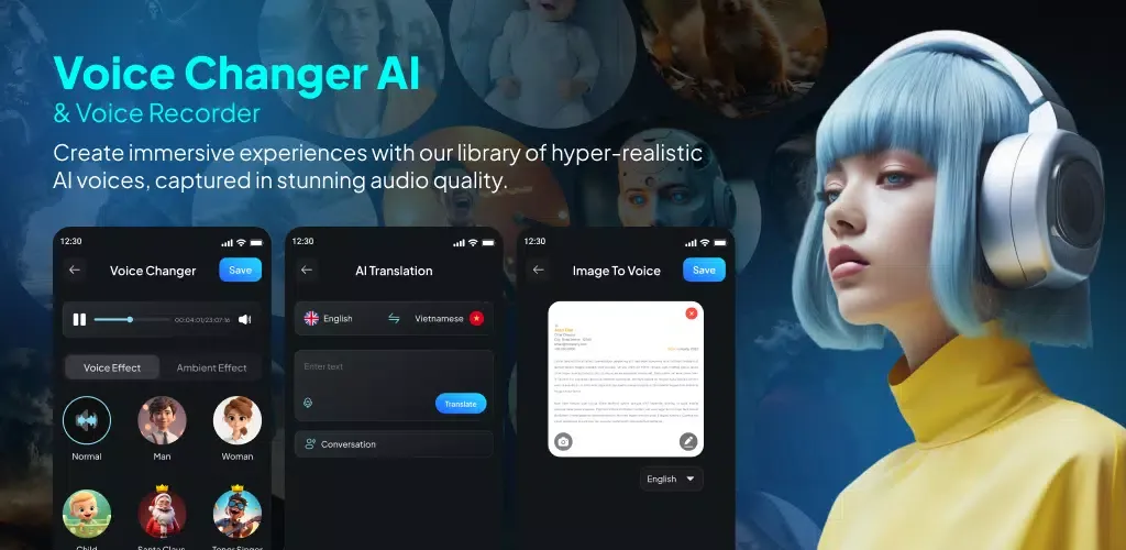تصاویر Voice Changer AI & Recorder
