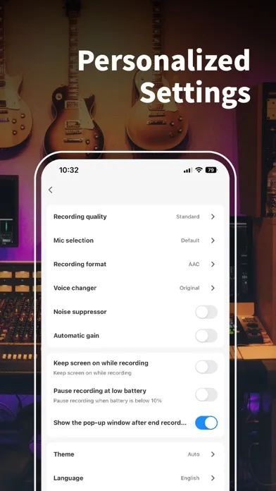 Voice Recorder + Voice Memos スクリーンショット