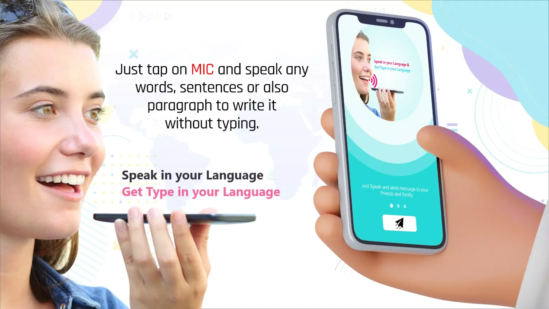 Capturas de pantalla de Write sms by Voice all languag