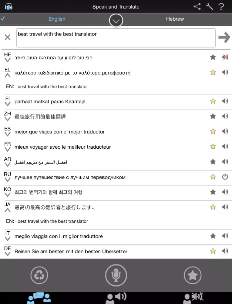 Translator Speak and Translate PRO iPad  스크린샷