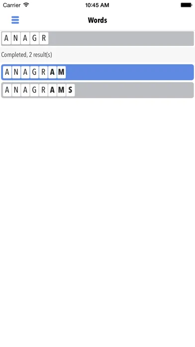 Wordmind Anagrams Screenshots
