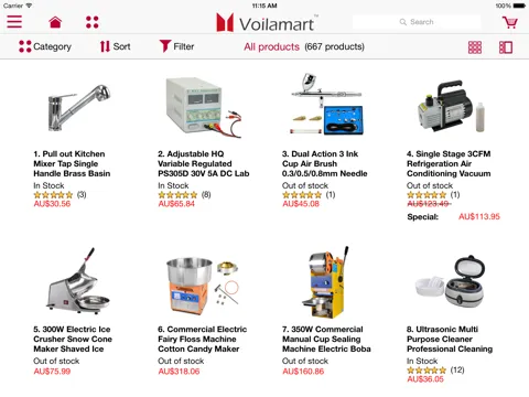 Screenshot di Voilamart iPad 