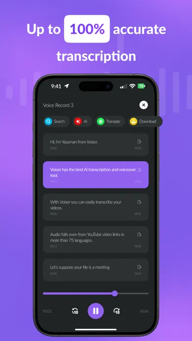 AI Transcriber: Speech to Text Ekran Görüntüleri