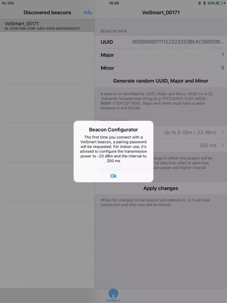 Beacon Configurator iPad 应用截图