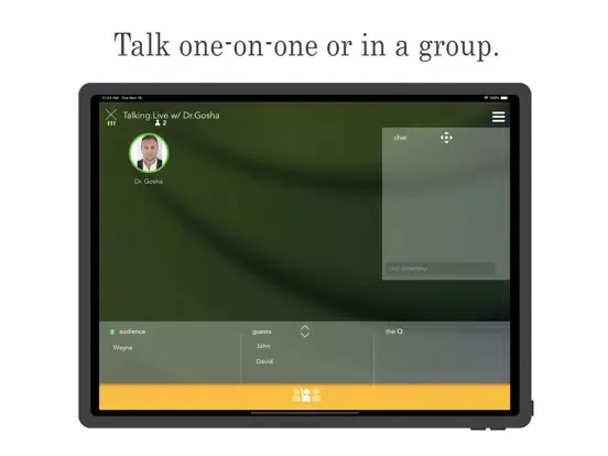 Zrzuty ekranu Talking.Live w/ Dr. Gosha iPad 