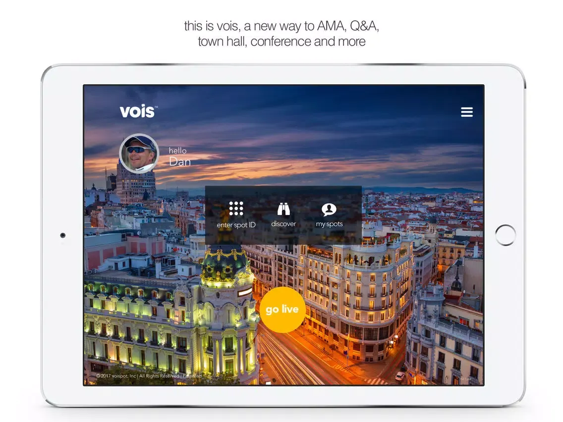 ภาพหน้าจอของ vois iPad 