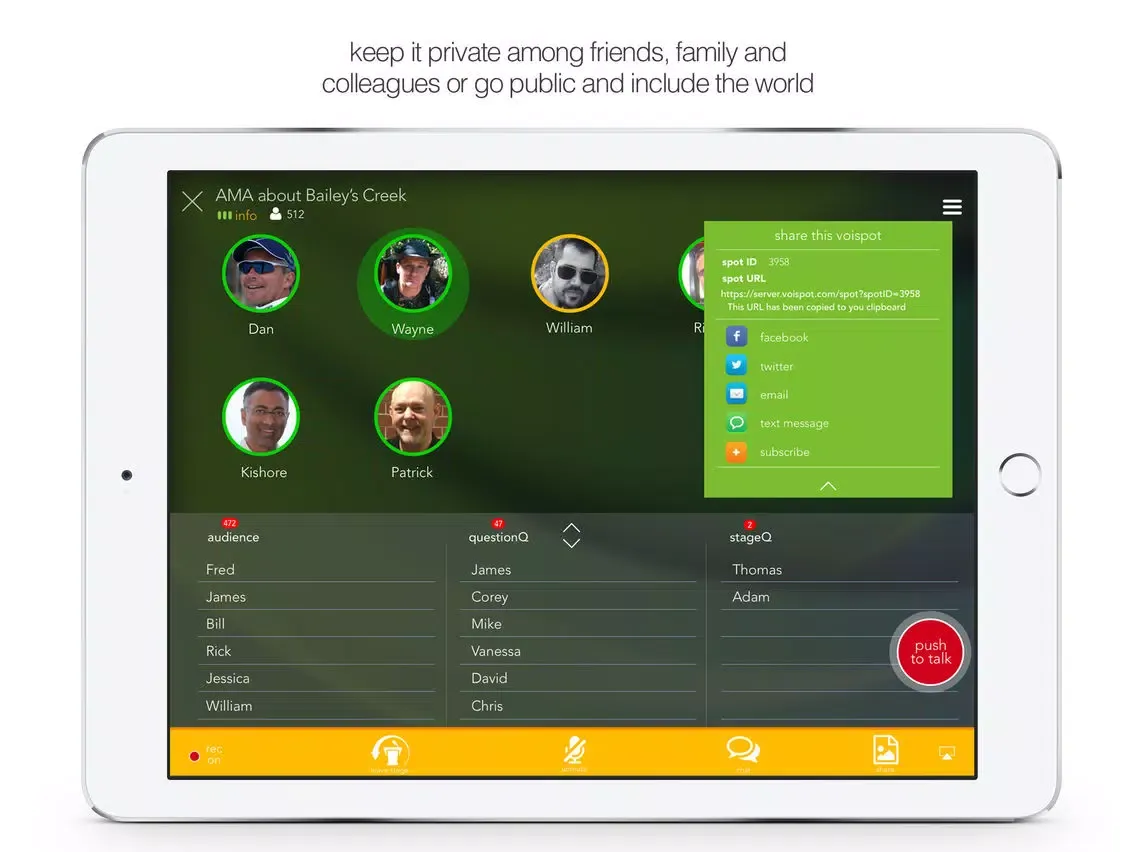 ภาพหน้าจอของ vois iPad 