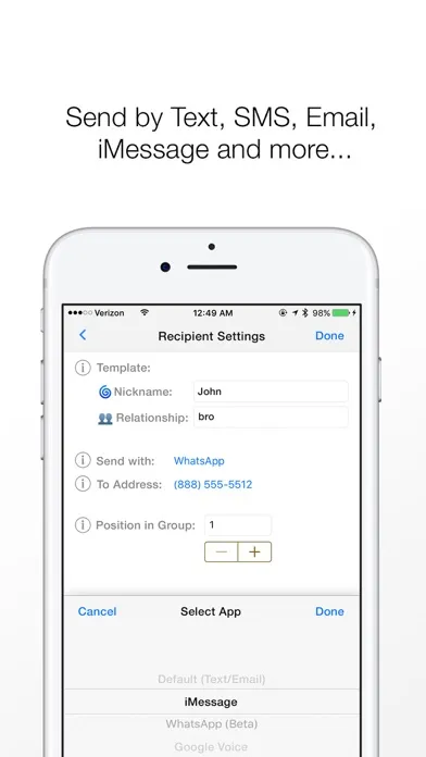 ภาพหน้าจอของ Reach: Fast SMS Text and Email