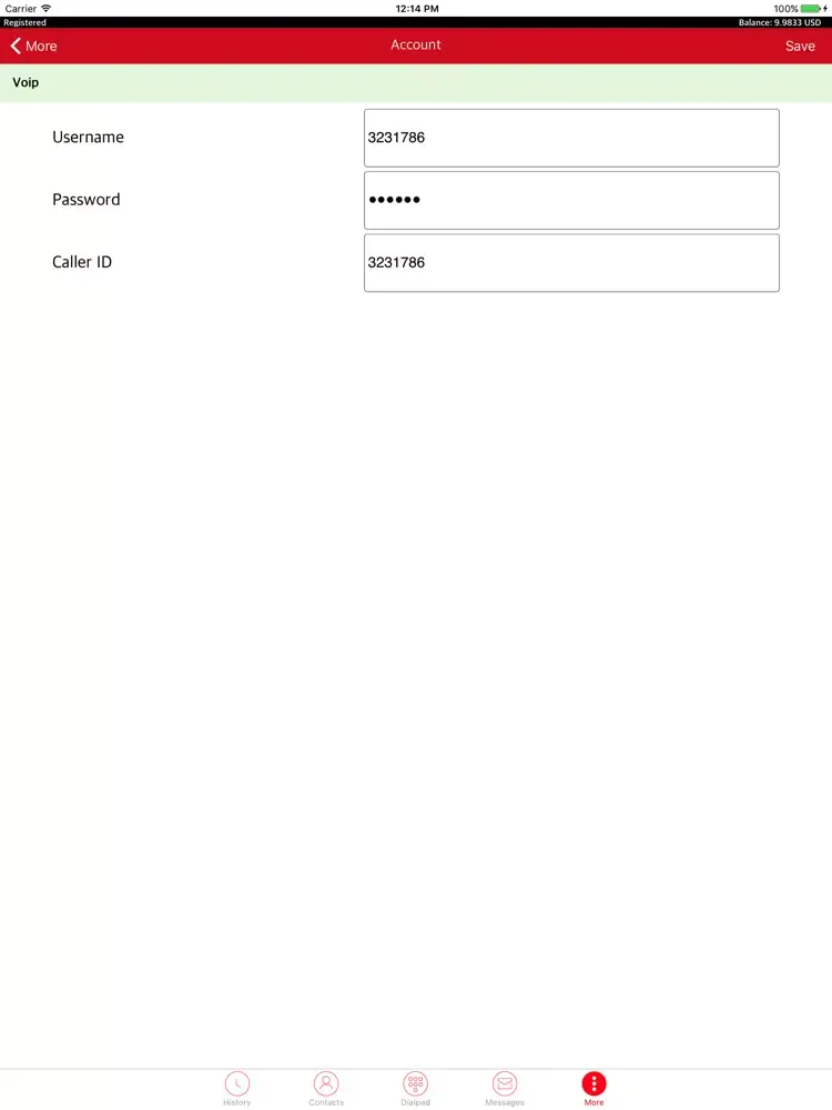 Screenshot di Milo Dialer iPad 